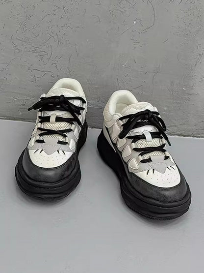 Black And White Platform Sneakers 