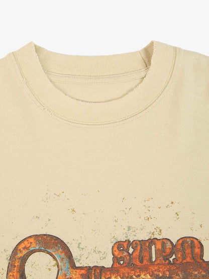 Supermade Rusty Metal Key Print T-Shirt 
