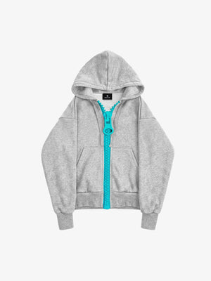 Chunky Zip Boxy Fit Zip-Up Hoodie