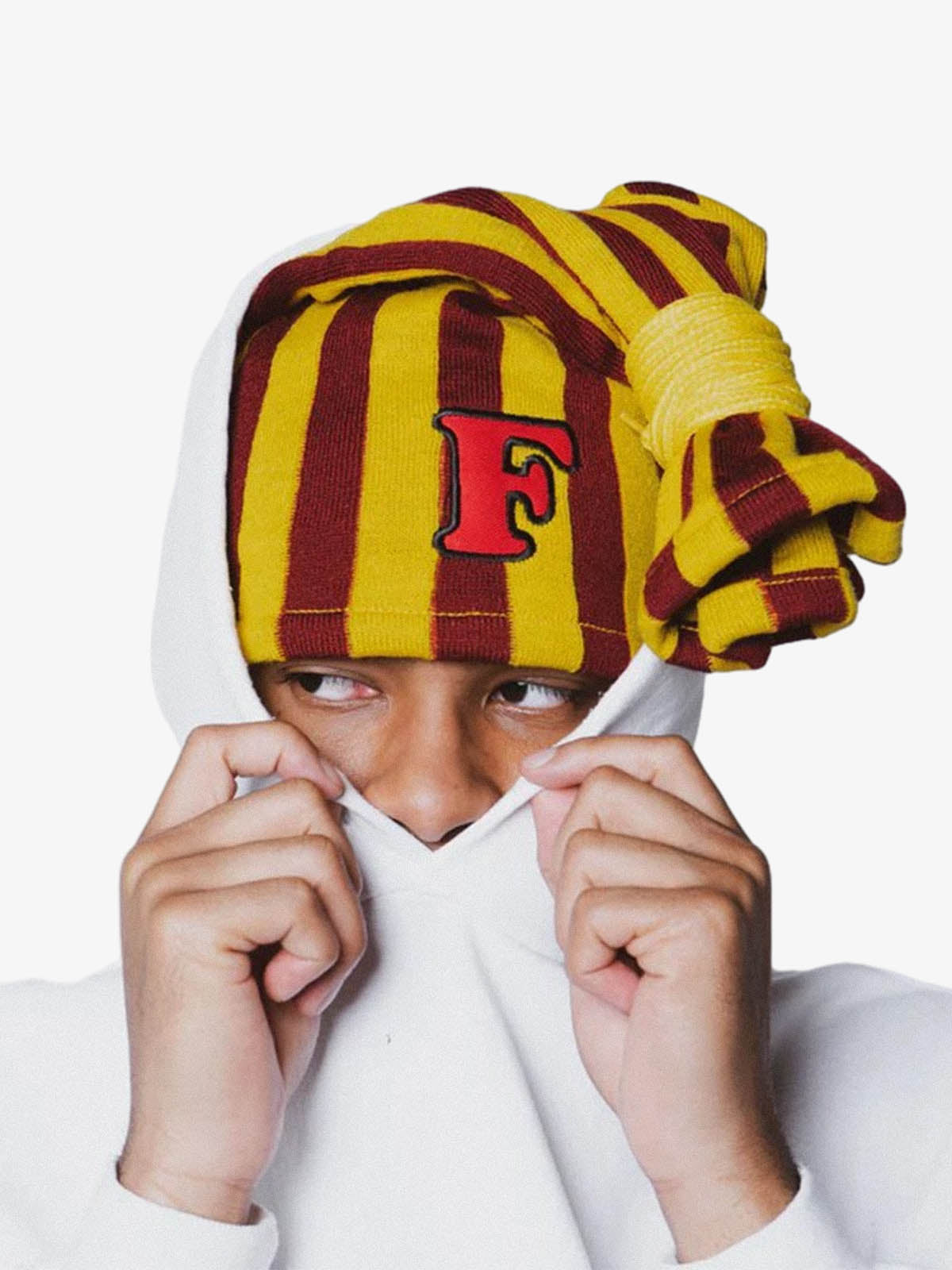 Striped Color-block Knit Hat