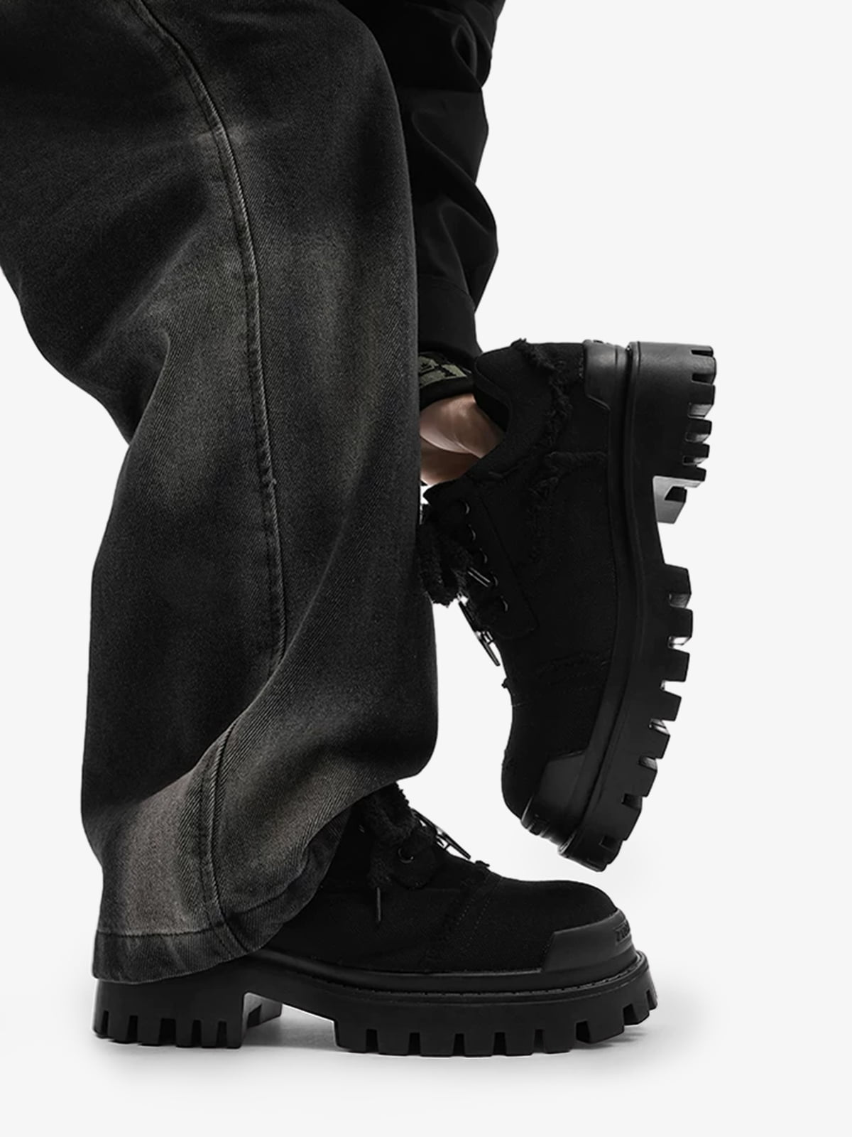 Four-Point Star Denim Chunky Casual Shoes