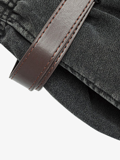 Wide-Leg Trousers with Adjustable Belt for Casual and Everyday Wear 