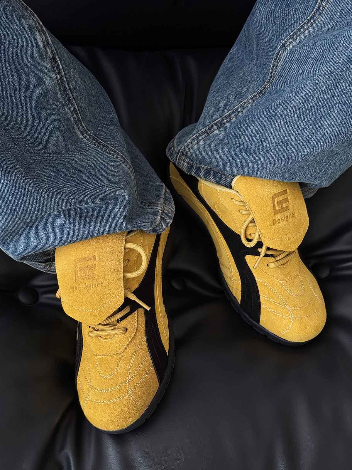 Stylish Yellow Casual Sneakers for Everyday Wear - Comfortable and Versatile Design 