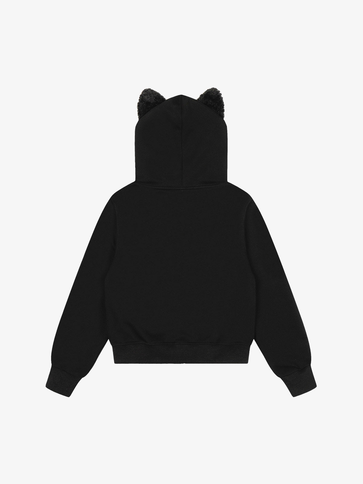 Star Rhinestone Cat Ear Zip-Up Hoodie
