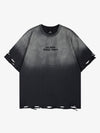 Gradient Washed Ripped Graphic T-Shirt