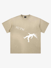 Splatter Graphic Vintage Washed Tee