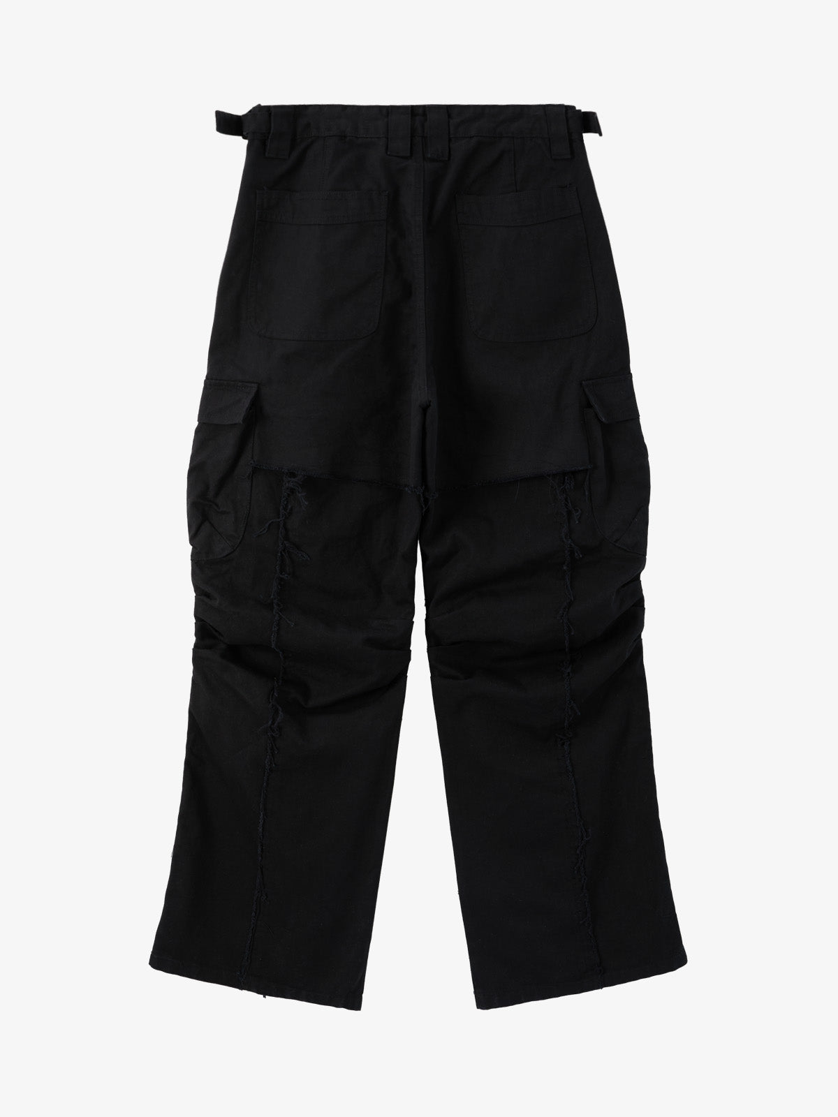 Supermade Retro Distressed Print Heavyweight Canvas Baggy Pants 