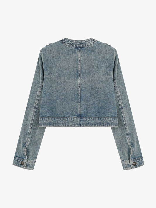 Napoleon Cropped Denim Jacket