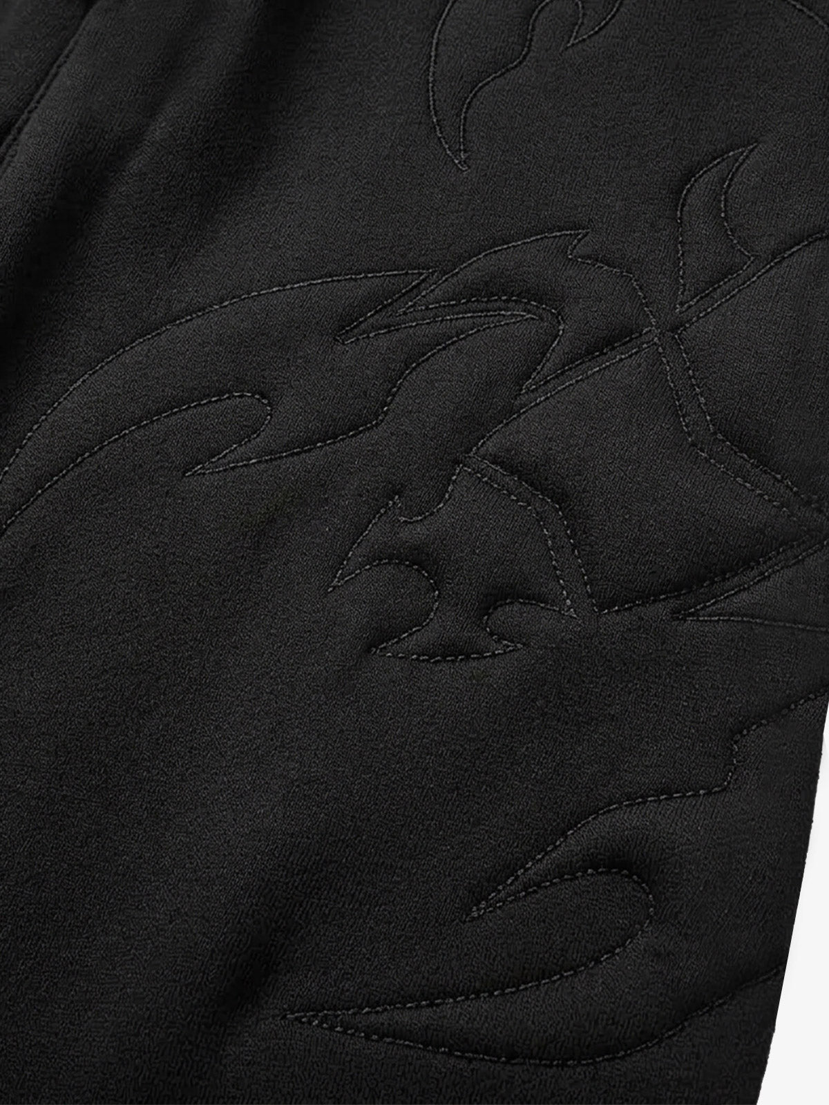 Cotton-Blend Quilted Padded Embroidered Hoodie & Wide-Leg Sweatpants Set