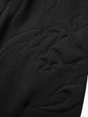 Cotton-Blend Quilted Padded Embroidered Hoodie & Wide-Leg Sweatpants Set