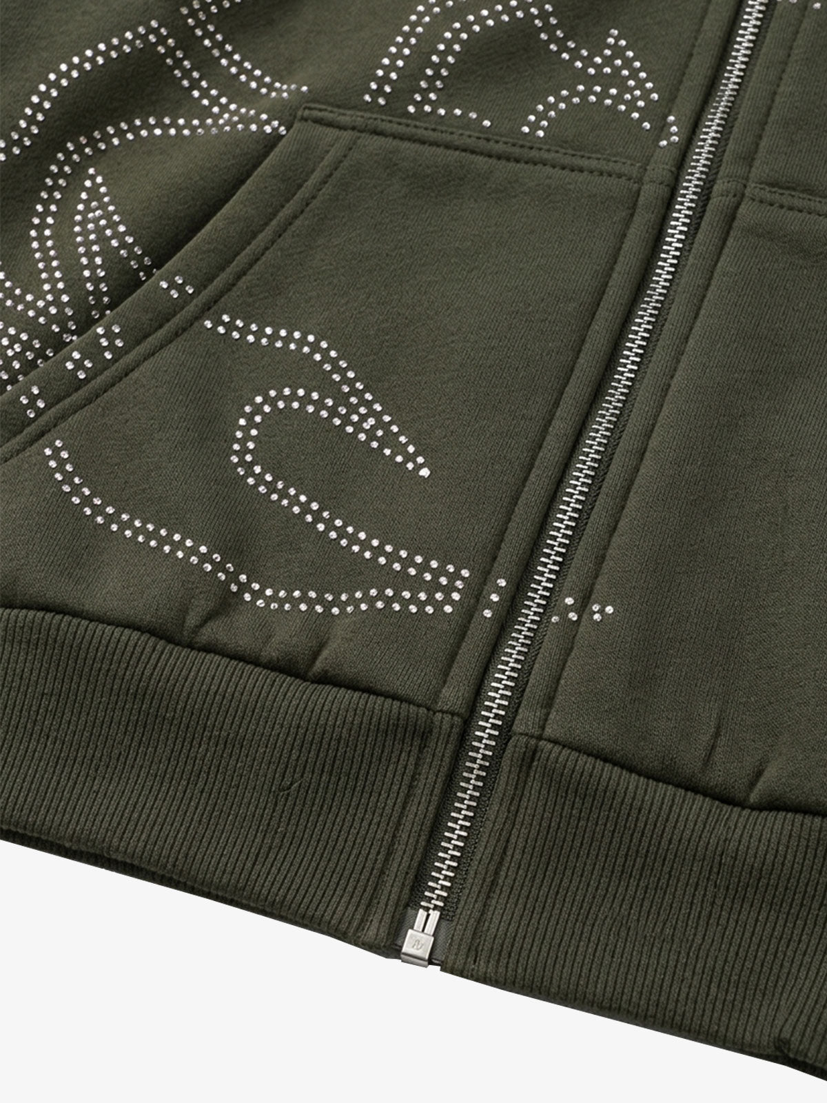 Rhinestone Scorpion Graphic Zip Hoodie