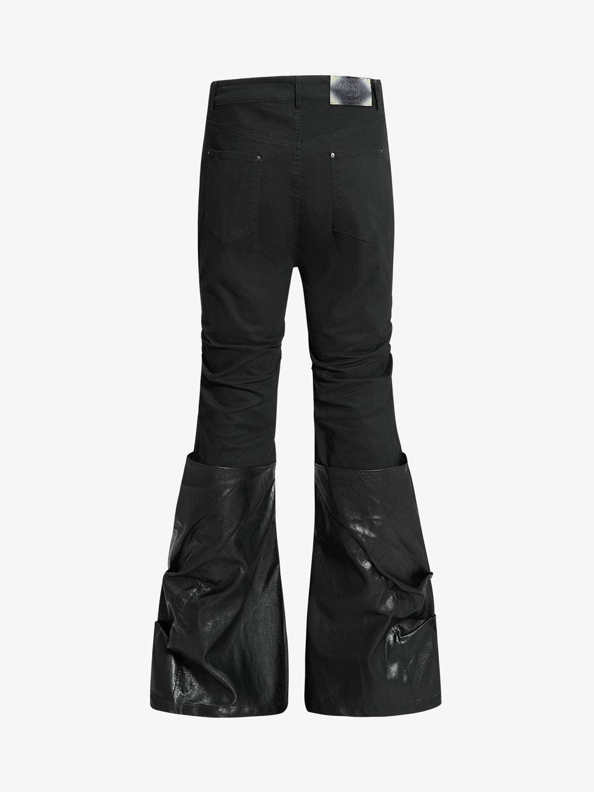 Schwarze, hochgeschnittene Chino-Hose in schmaler Passform
