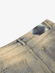Vintage Distressed Ripped Wide Leg Jeans 