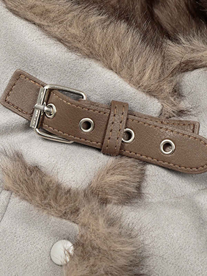 Stylish Faux Fur Collar Jacket for Men and Women - Perfect for Casual and Trendy Looks 