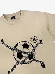 Chained Soccer Ball Graphic T-Shirt 