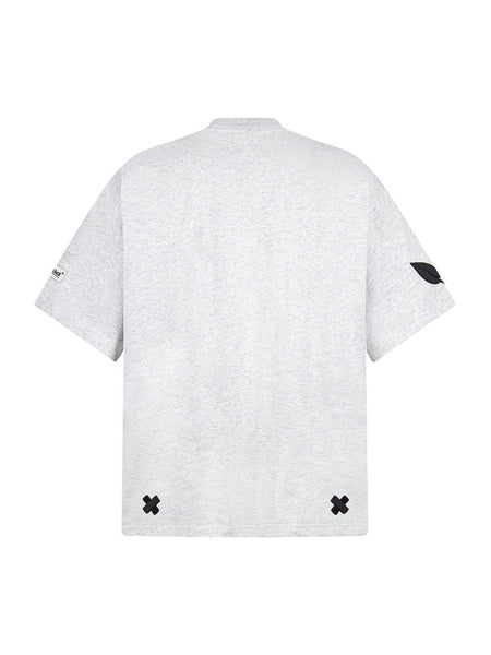 Street Heavy Embroidered Floral T-shirt 