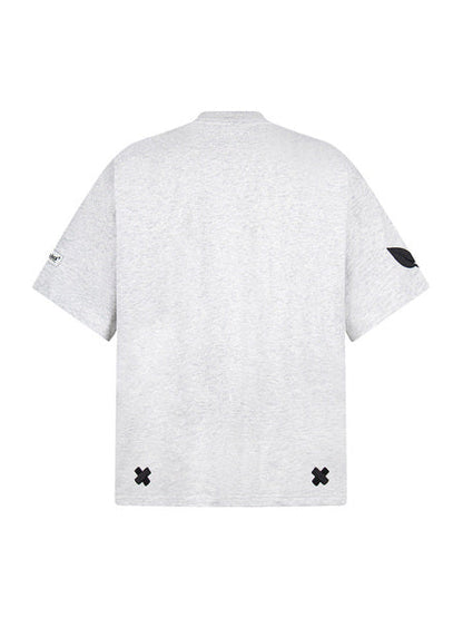 Street Heavy Embroidered Floral T-shirt 