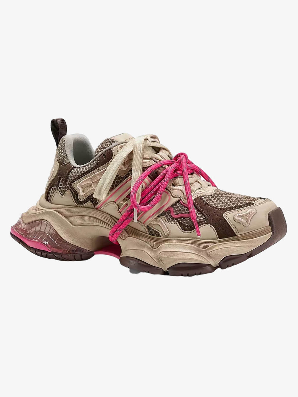 Strap Detail Distressed Platform Dad Shoes