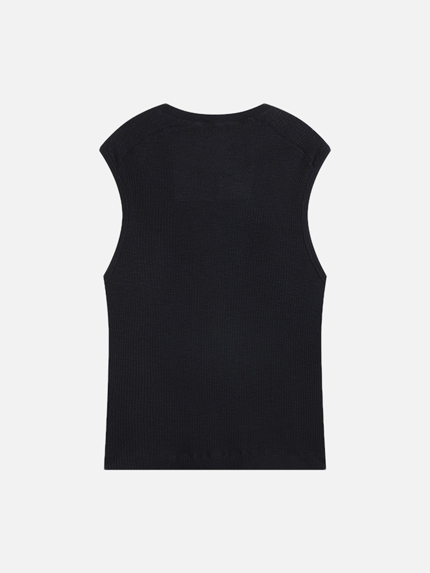 American Street Hip-hop Tight-fitting Stretch Black Printed Pit Vest