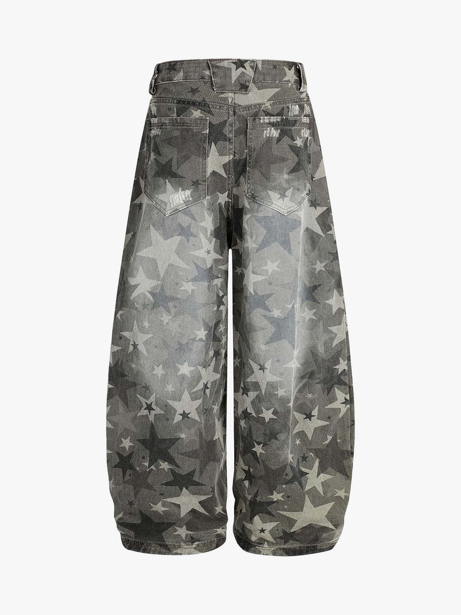 Camouflage Machete RO Star Wide-Leg Jeans 