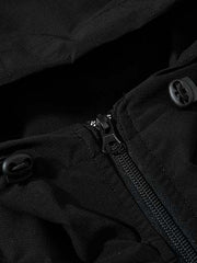 Street-style Letter Print Hooded Windbreaker Jacket