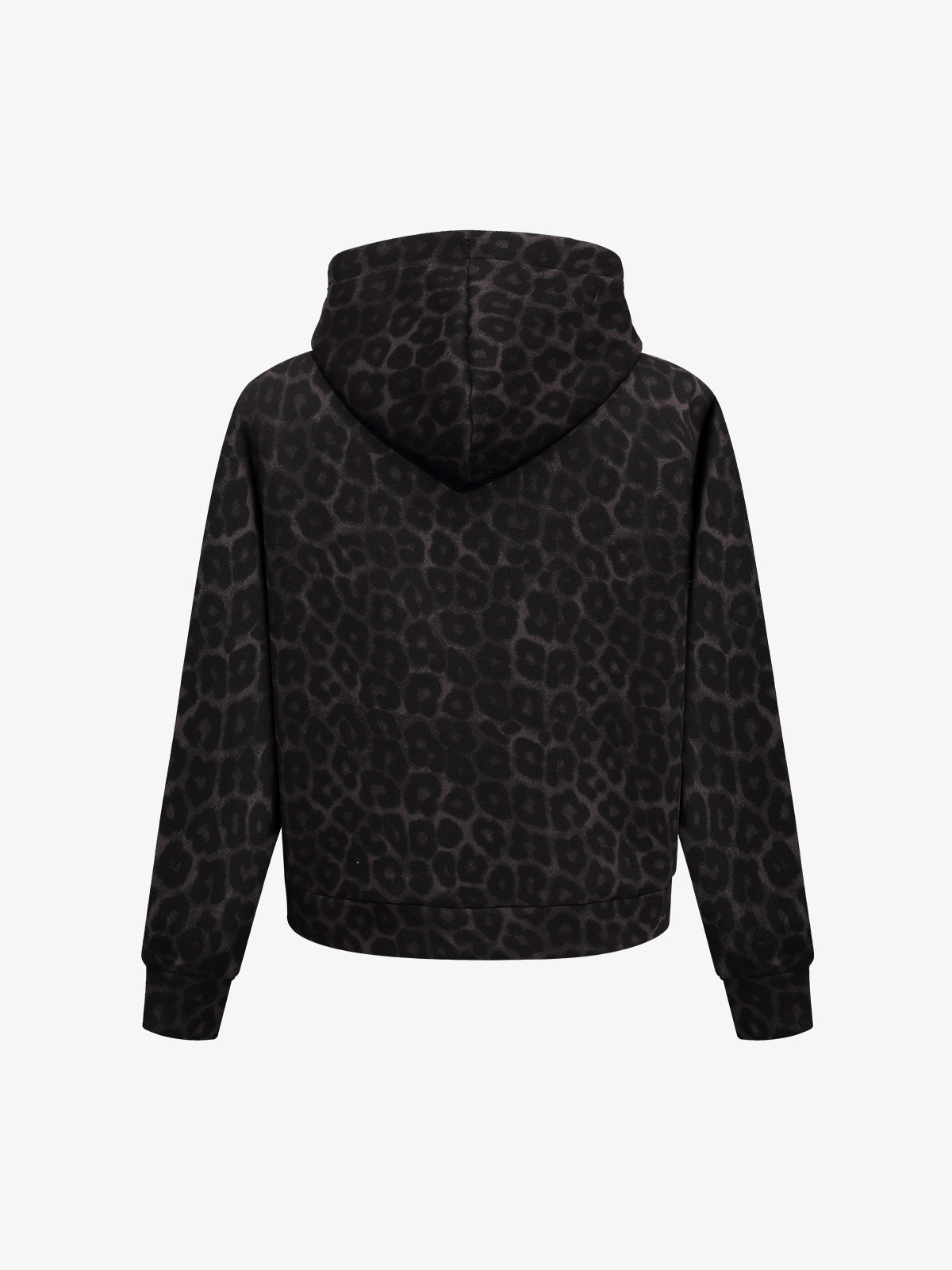 Lion Graphic Leopard Stripe Zip Hoodie