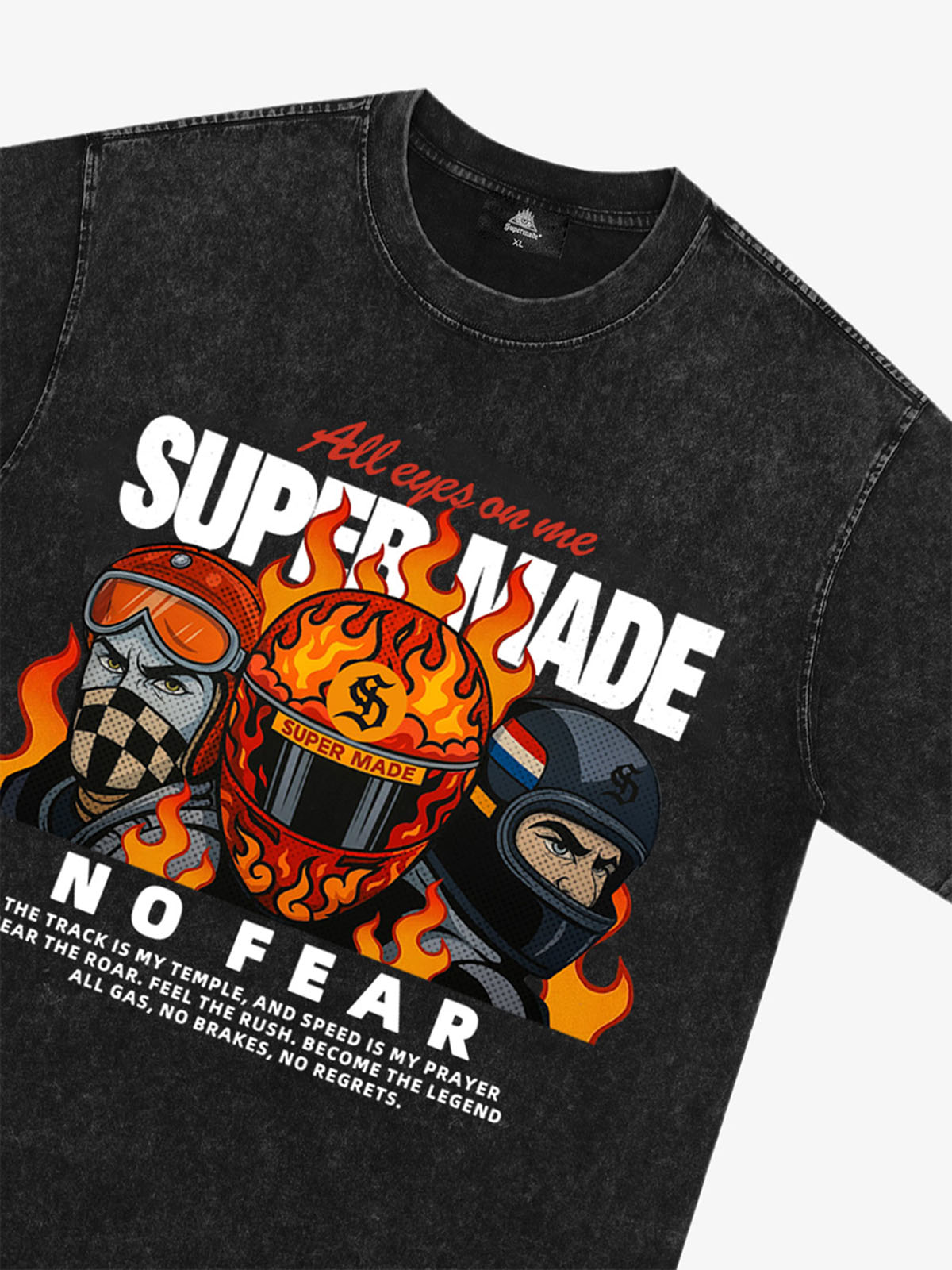 Motorcycle racing graphic T-shirt 