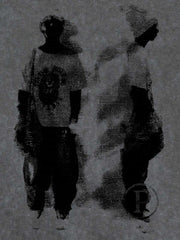 Acid Wash Figure Graphic Oversized T-Shirt 