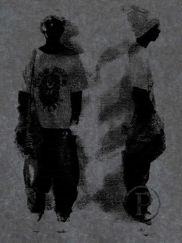 Acid Wash Figure Graphic Oversized T-Shirt 