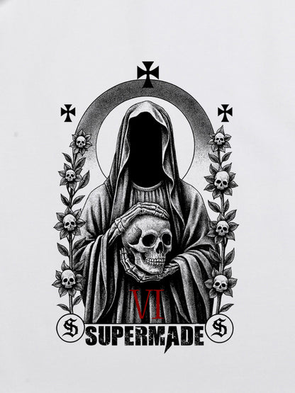 Thesupermade Dark Gothic Headless Skull Death T-shirt 