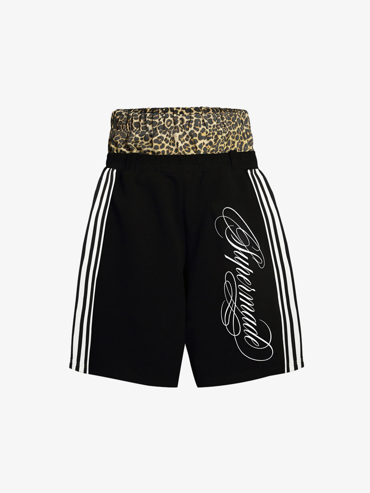 Pantalones cortos de leopardo de doble cintura