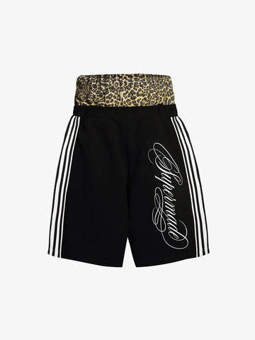 Pantalones cortos de leopardo de doble cintura