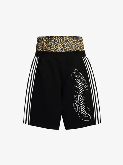 Pantalones cortos de leopardo de doble cintura