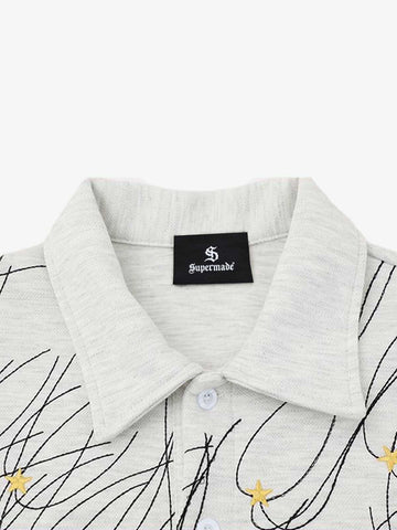 Stellar Embroidery Jersey Polo Shirt 