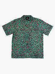 Classic Cheetah Print Camp Collar Boxy Shirt 