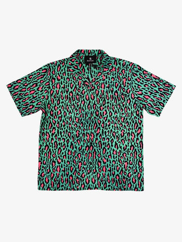 Classic Cheetah Print Camp Collar Boxy Shirt 