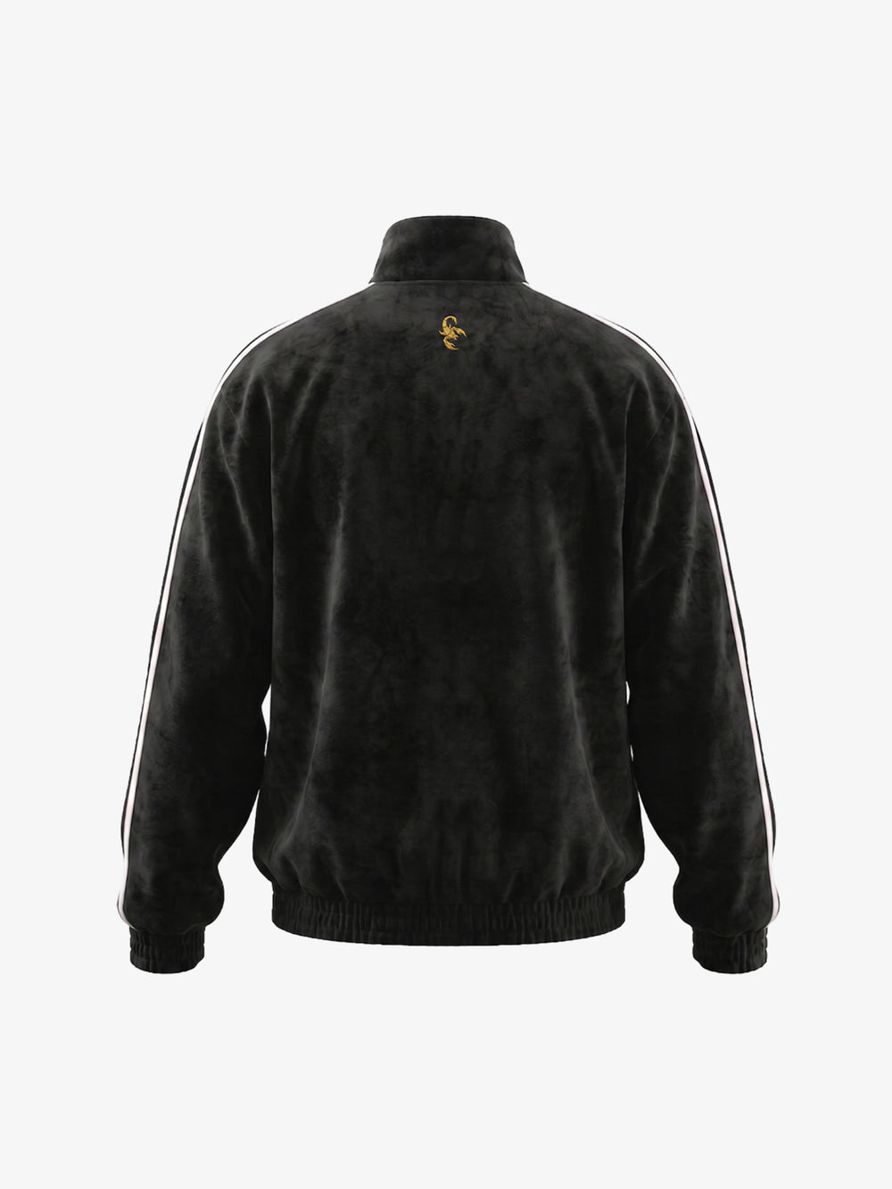 Logo Striped Suede Frog-Button Cardigan