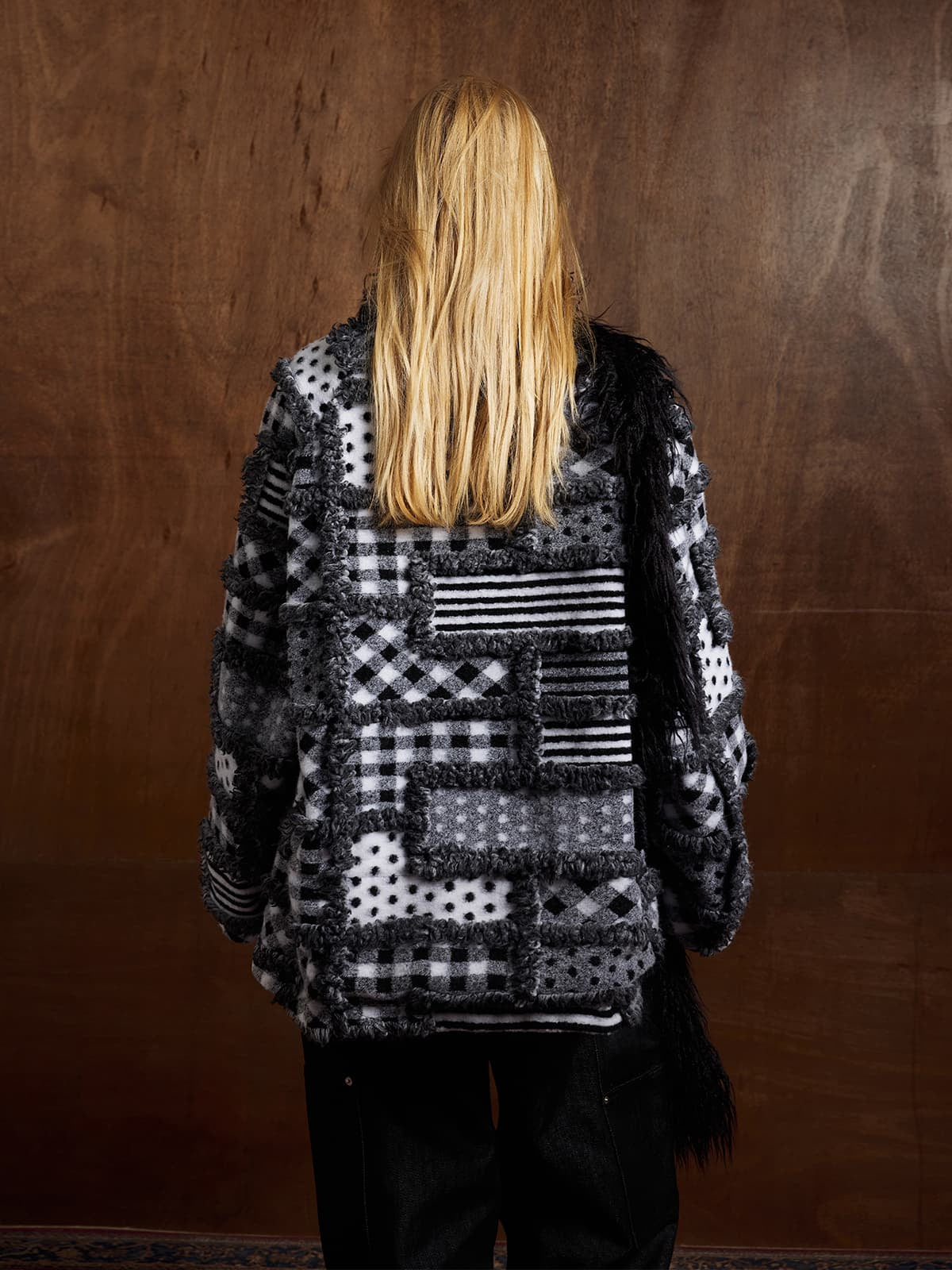 Thesupermade Special Plaid Polka Dot Reversible Cotton Jacket 