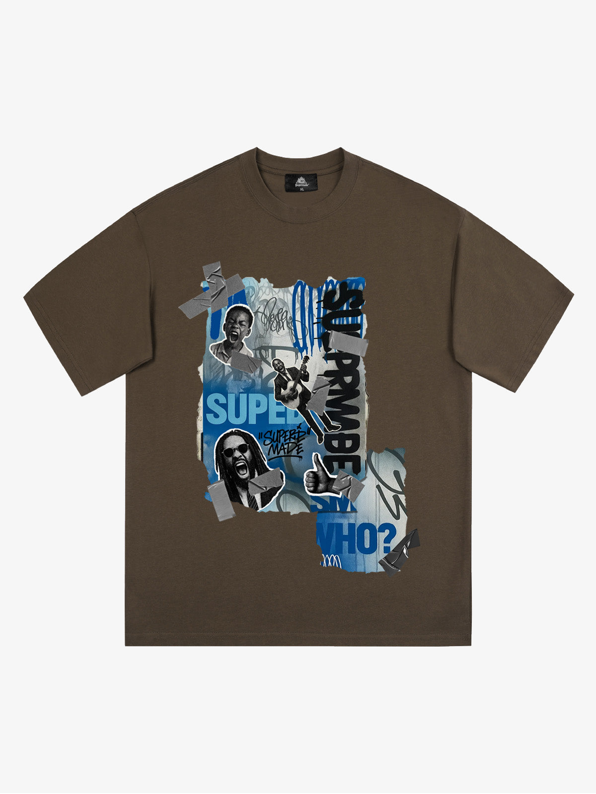 Supermade Trendy Retro Hip-Hop Character T-Shirt 