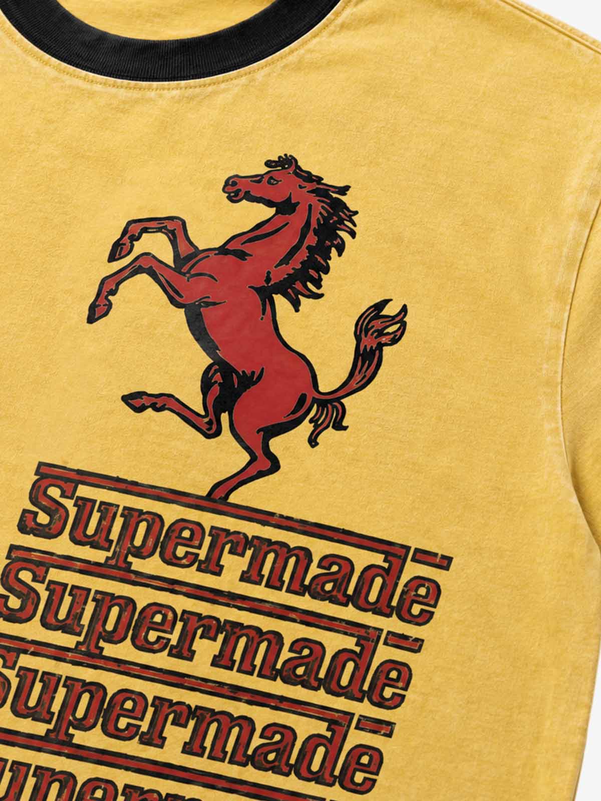 Camiseta ajustada con estampado de caballo rampante