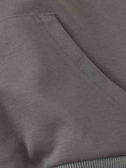 Off-Shoulder Layered Zip-Up Cropped Hoodie