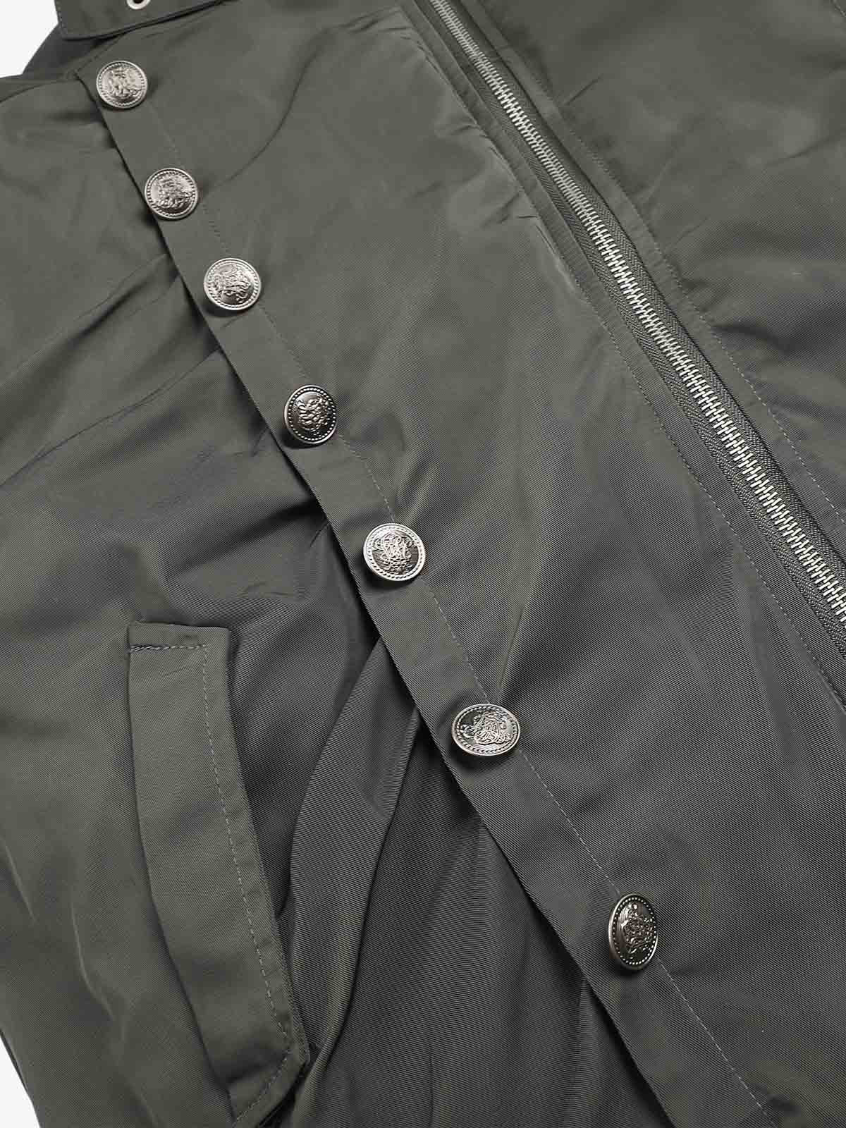Napoleonic Double-Breasted Peaked-Lapel Padded Coat