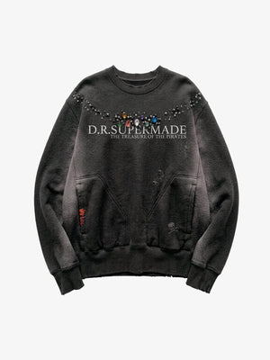 Pirate’s Treasure Studded Brushed Crewneck Sweatshirt