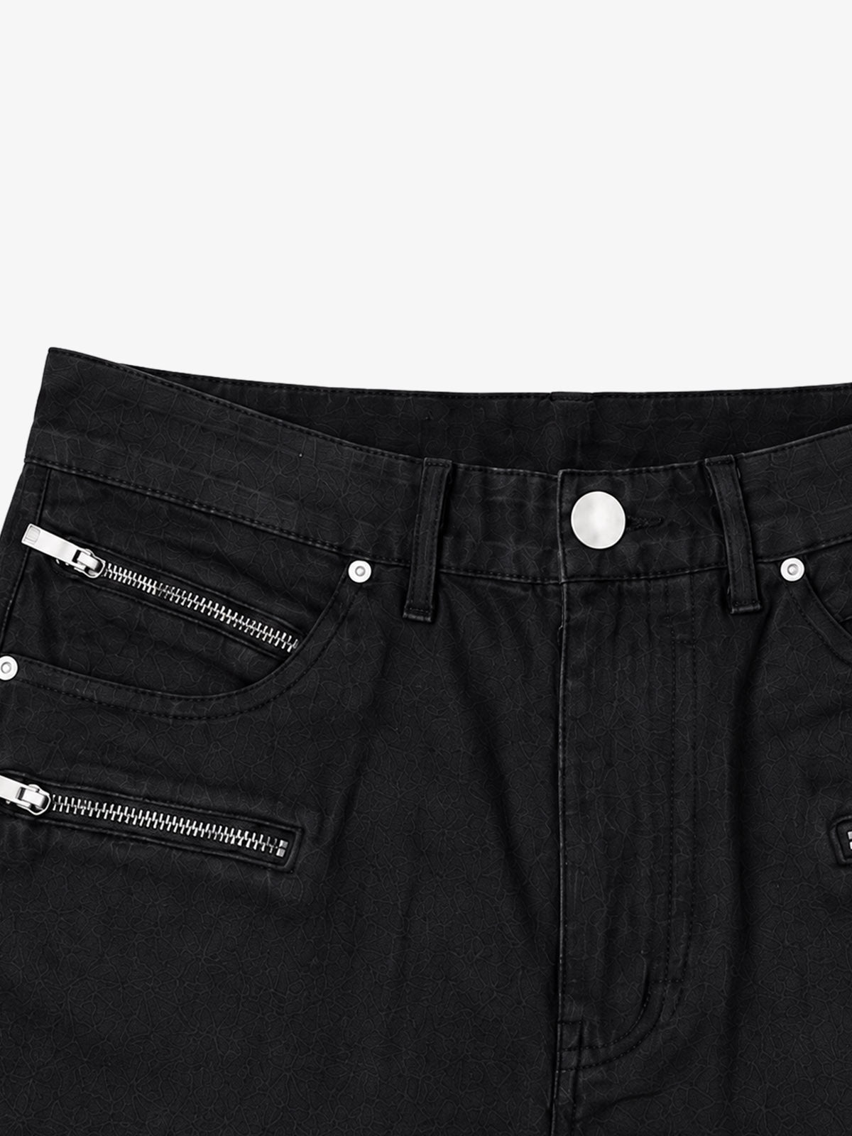 Studded Zip-Detail Bootcut Jeans