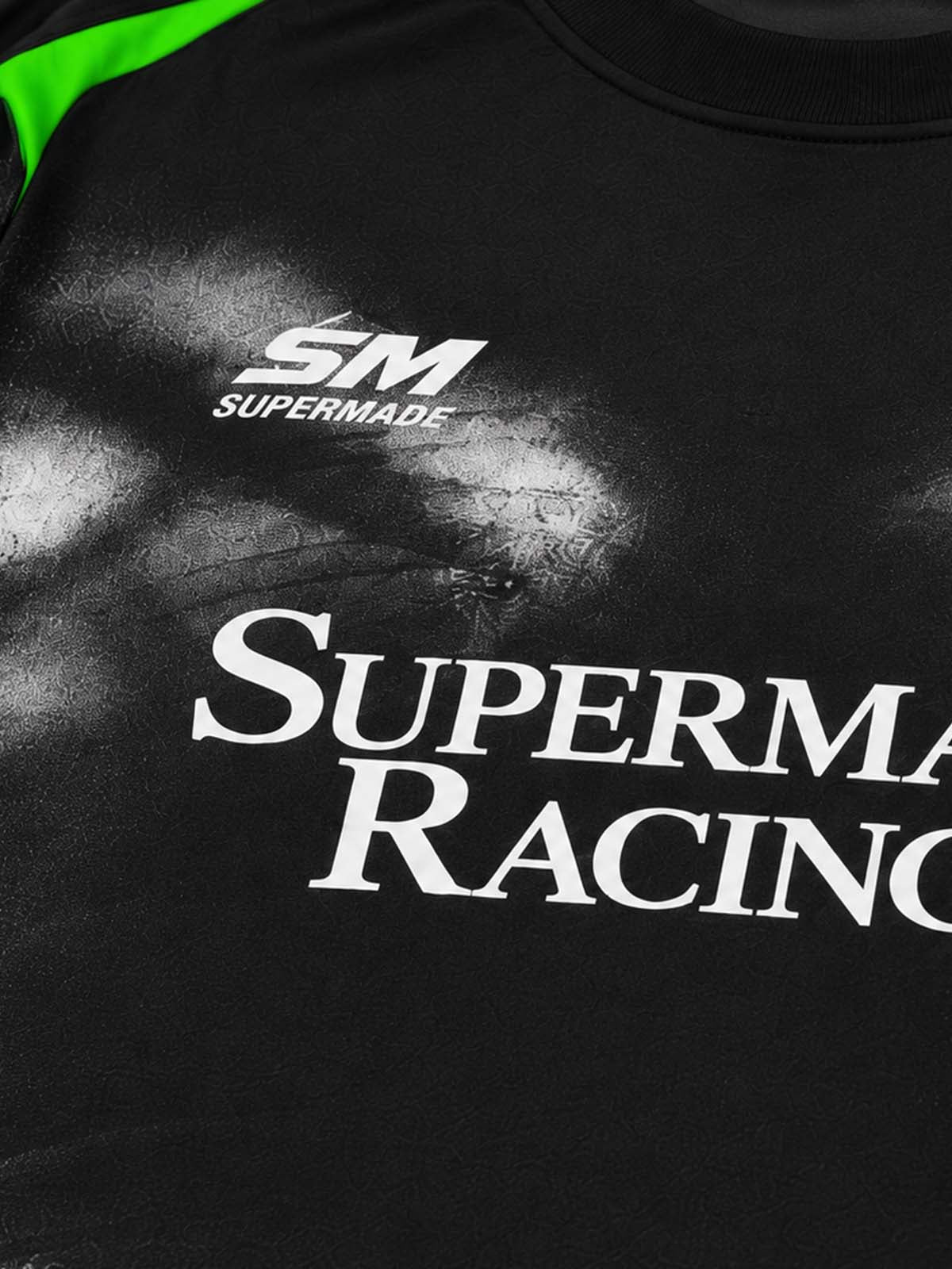 Skull Graphic Layered Racing Logo Long Sleeve Tee