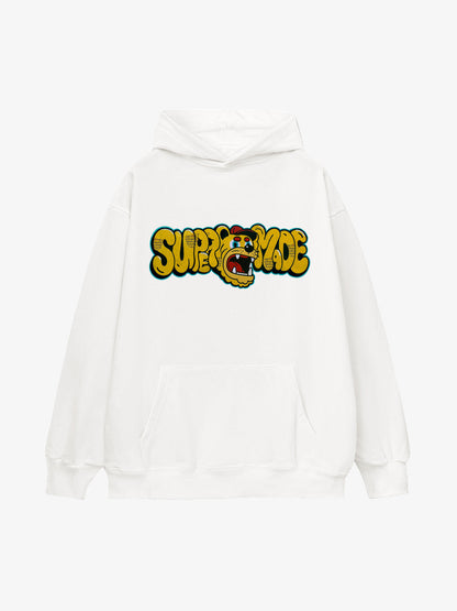 Street-Cool Tiger Head Graffiti Style Hooded Sweatshirt 