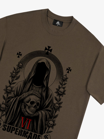 Thesupermade Dark Gothic Headless Skull Death T-shirt 