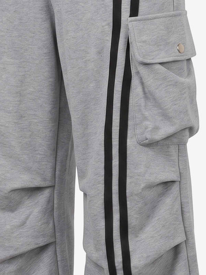 Scorpion Appliqué Color Block Striped Tracksuit