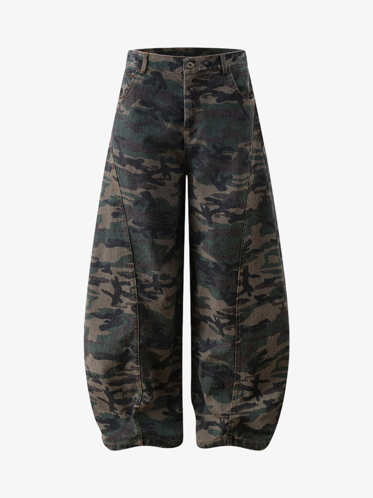 Camouflage Wide-Leg Pants for Women - Stylish and Versatile Design 