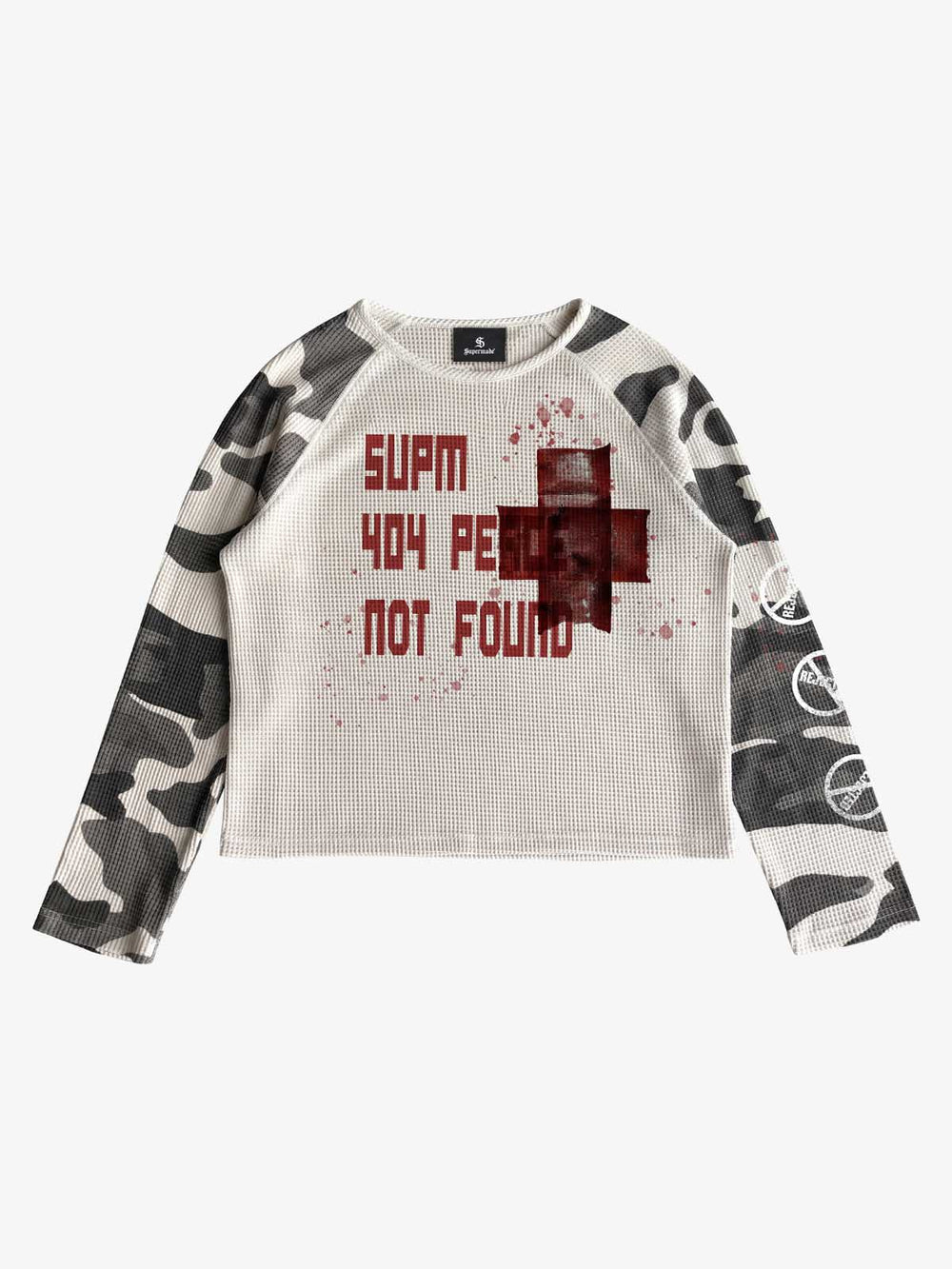 Camo Waffle Raglan Long Sleeve Tee